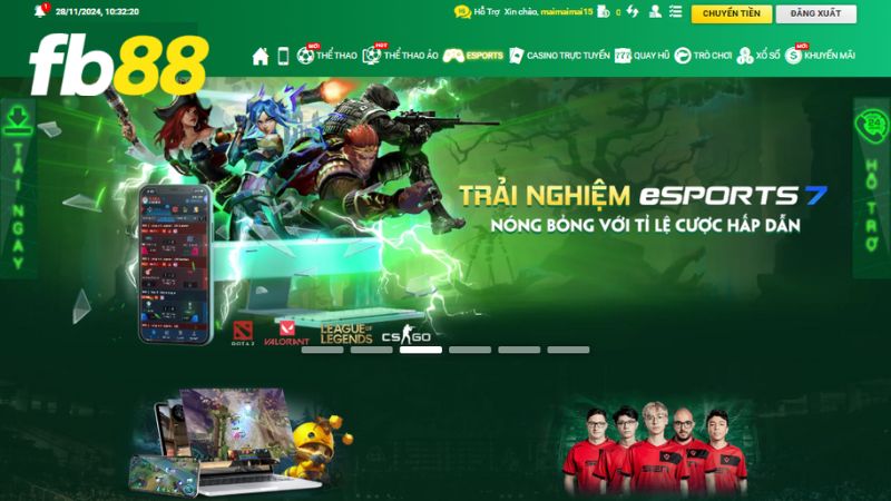 Cá cược Esport uy tín trên FB88