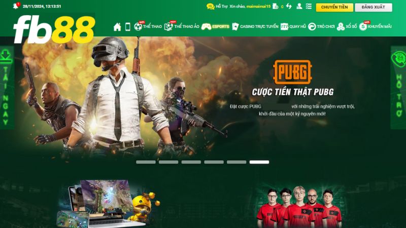 Kèo cược PUBG Mobile tại nhà cái FB88